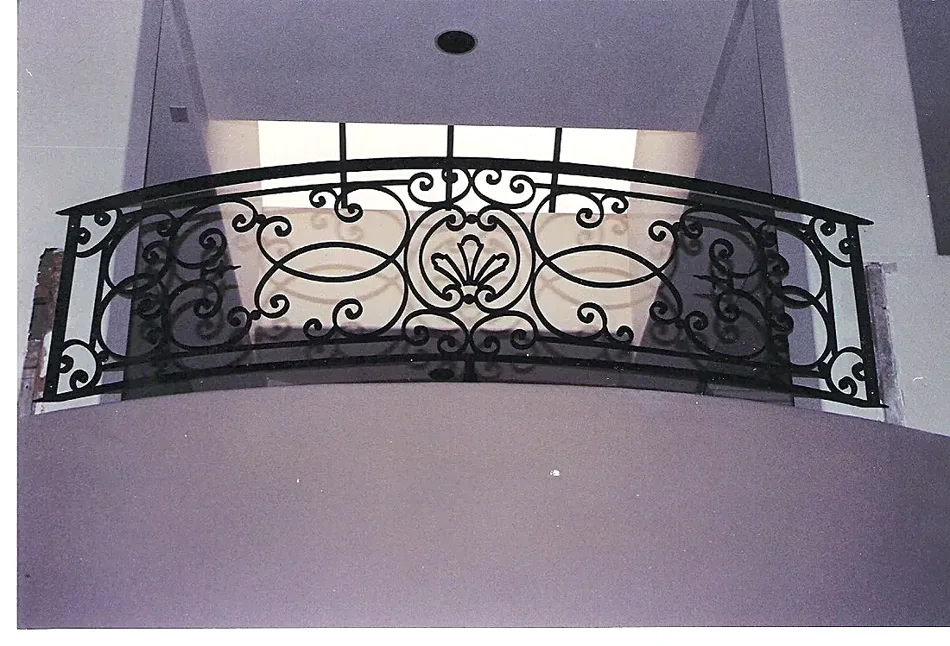 Ornate iron balcony railing